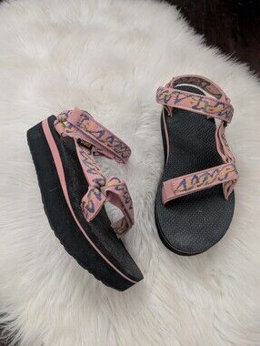 Teva Womens Flatform Universal Sandals Size 9 Ziggy Rose Pink Platform